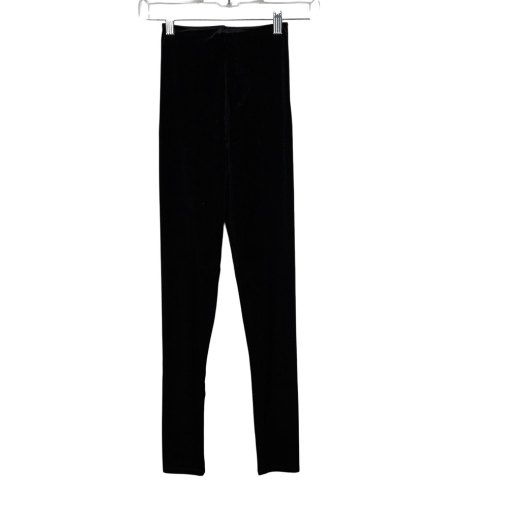 Commando Black Leggings Womens XS Velour Velvet Pull On Pants Stretchy Soft